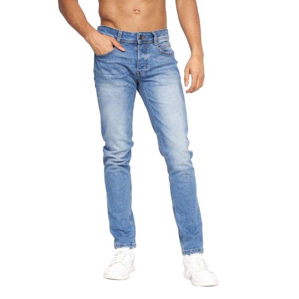 Crosshatch Mens Malcolm Slim Jeans / Light Wash